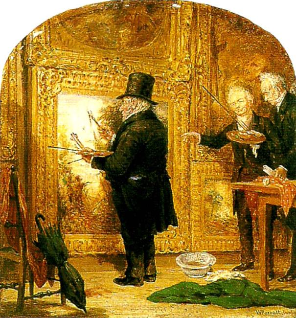 William Parrott turner on varnishing day at the royal France oil painting art